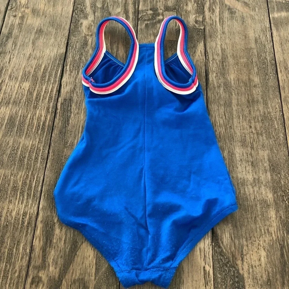 Vintage Catalina USA Girls One‎ Piece Swimsuit Blue
